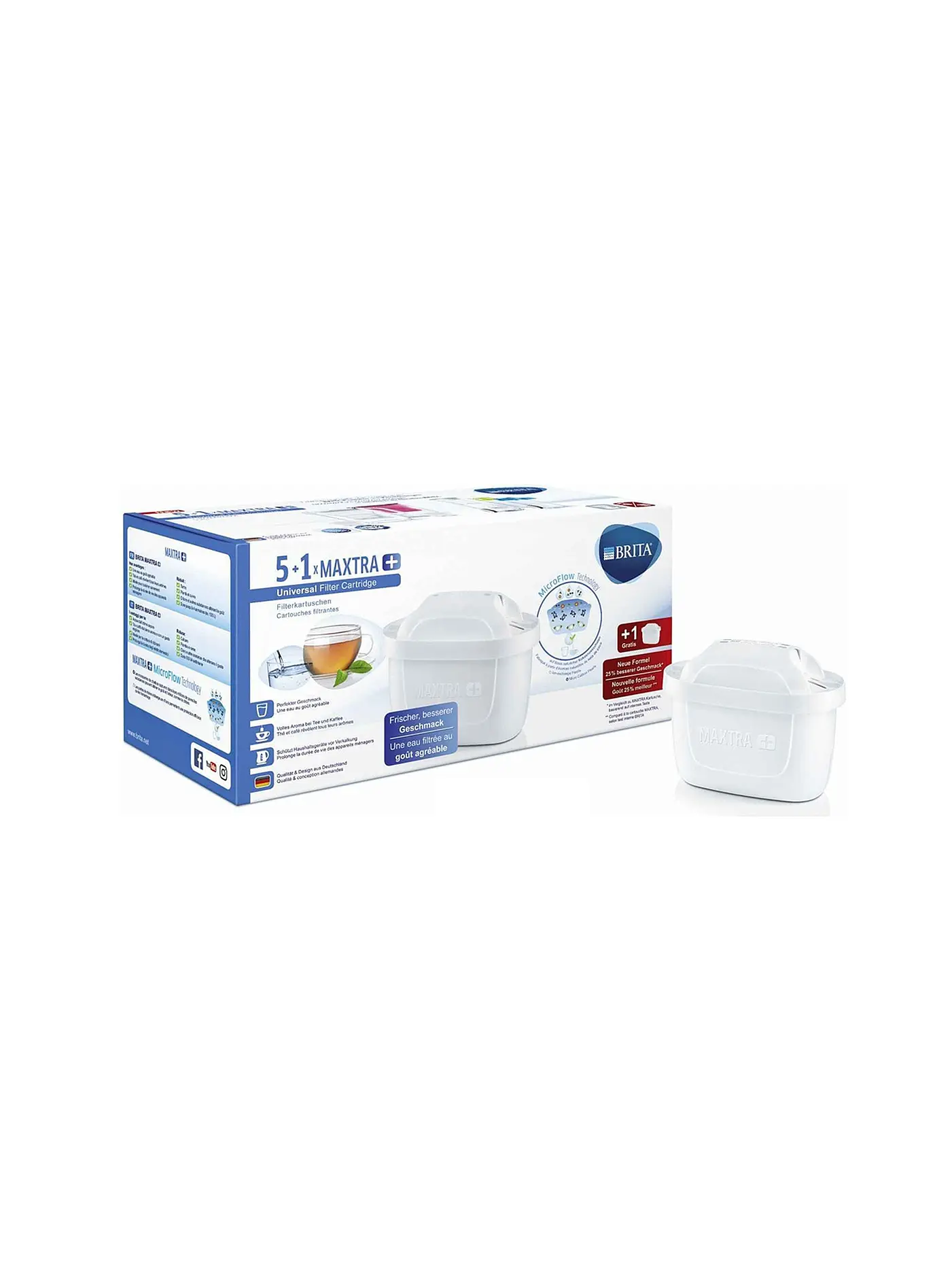 BRITA | Wasserfilter Kartusche Maxtra 5+1 Gratis (weiss) | 